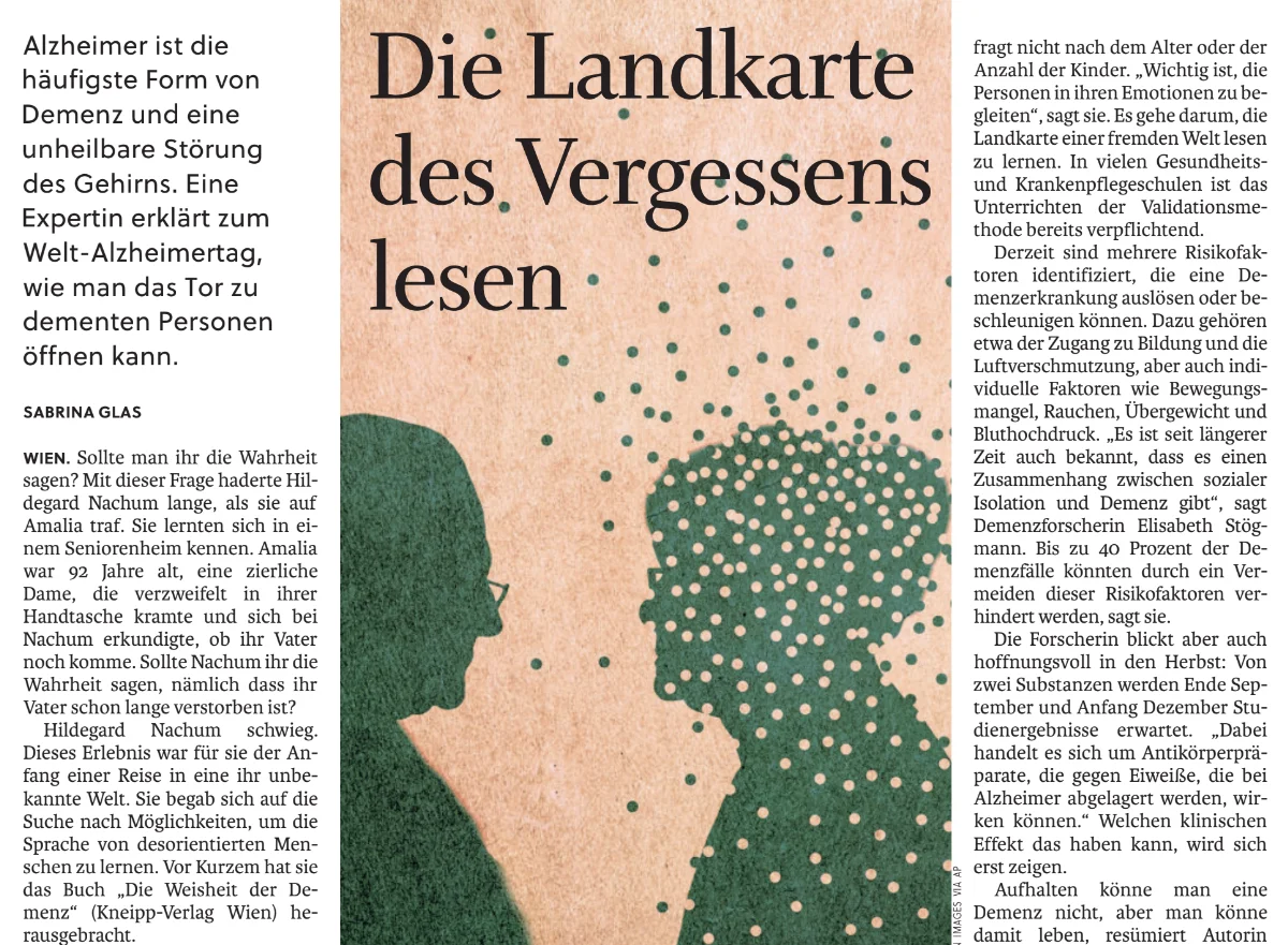 Titelbild zum Text "Die Landkarte des Vergessens" aus den Salzburger Nachrichten